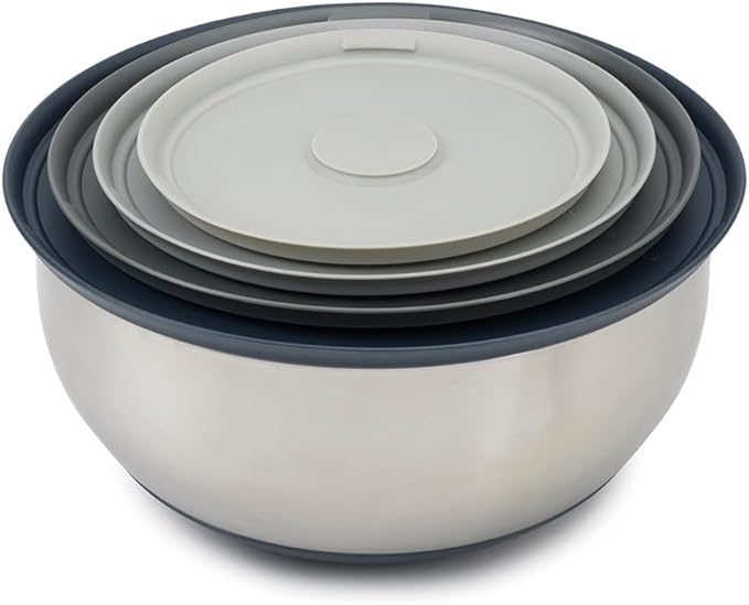 Joseph Joseph Nest 100 Mixing Bowl Set 4PC with Lids SS